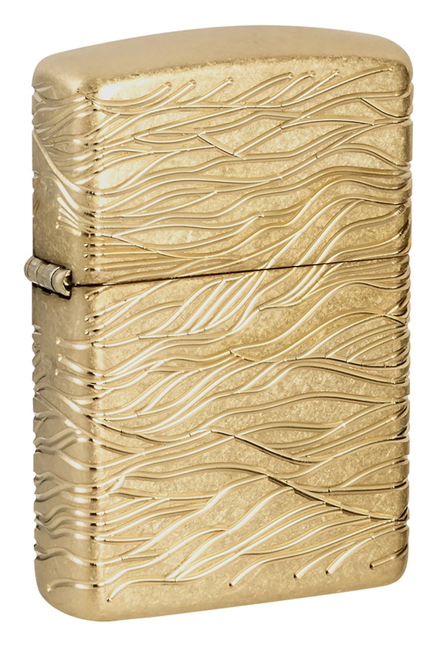 Зажигалка ZIPPO Armor® Luxury Waves Design с покрытием Tumbled Brass ,46273