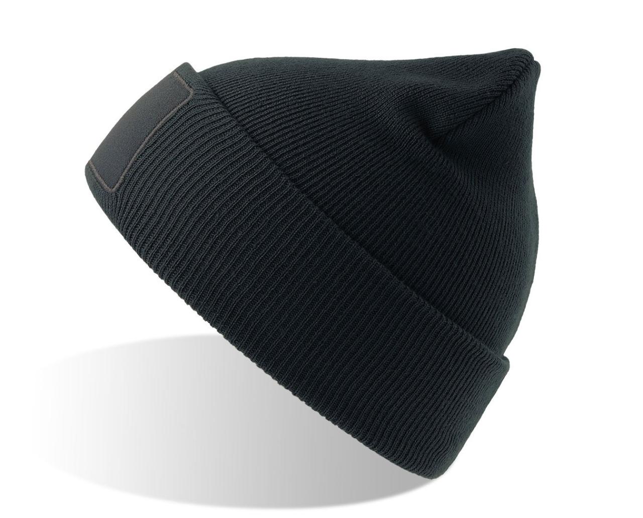 Шапка вязаная двойная Wind-S с патчем