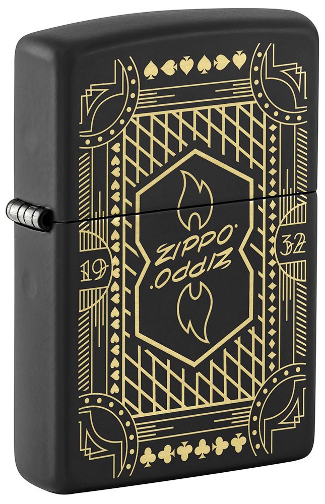 Зажигалка ZIPPO Lines Design с покрытием Black Matte ,46483