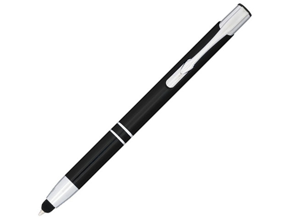 Шариковая кнопочная ручка-стилус Moneta из анодированного алюминия, лайм