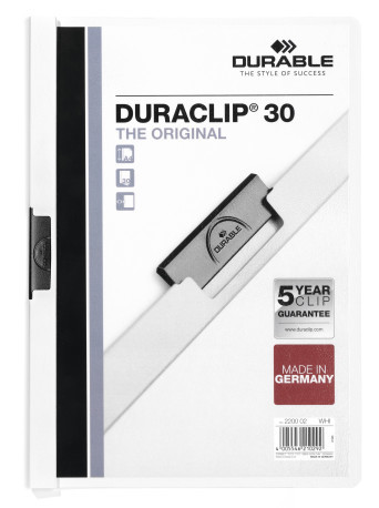 220002 Папка с клипом DURACLIP ORIGINAL 30 белая