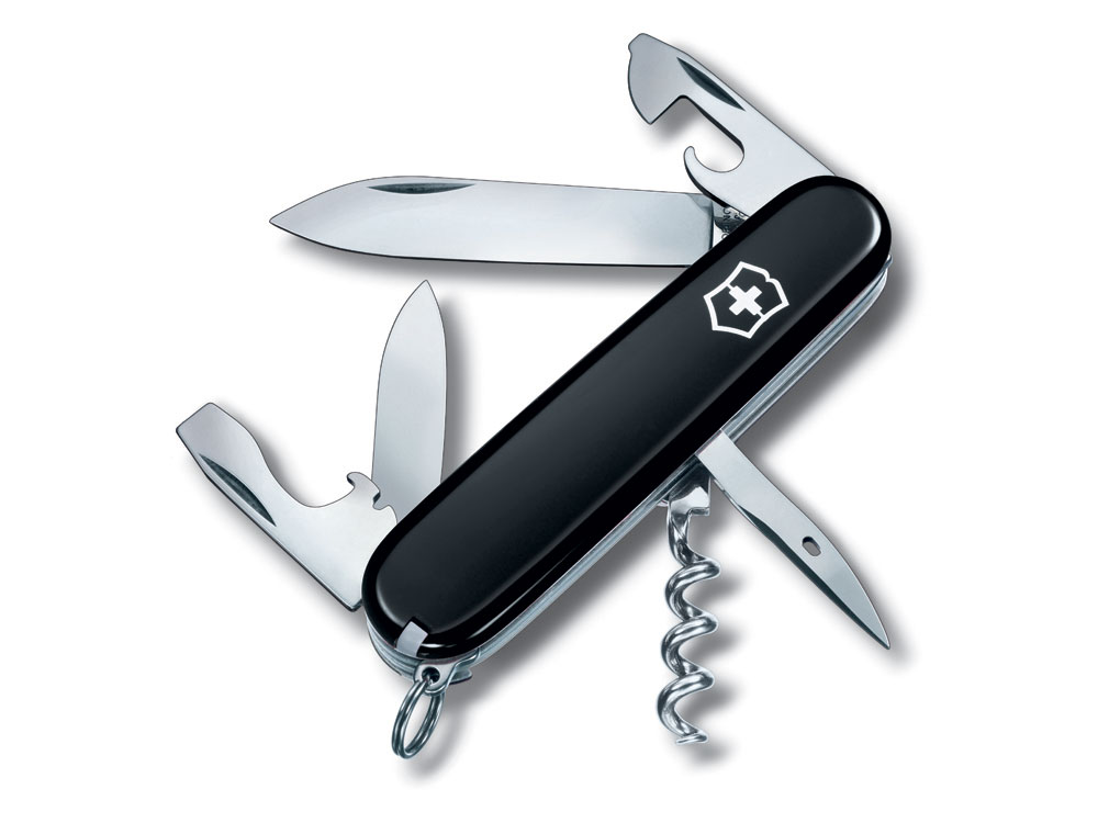 Нож перочинный VICTORINOX Spartan, 91 мм, 12 функций, полупрозрачный серебристый