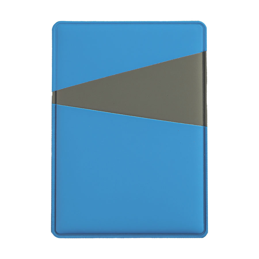 Чехол для карт Simply с тремя косыми карманами, голубой/серый, PU