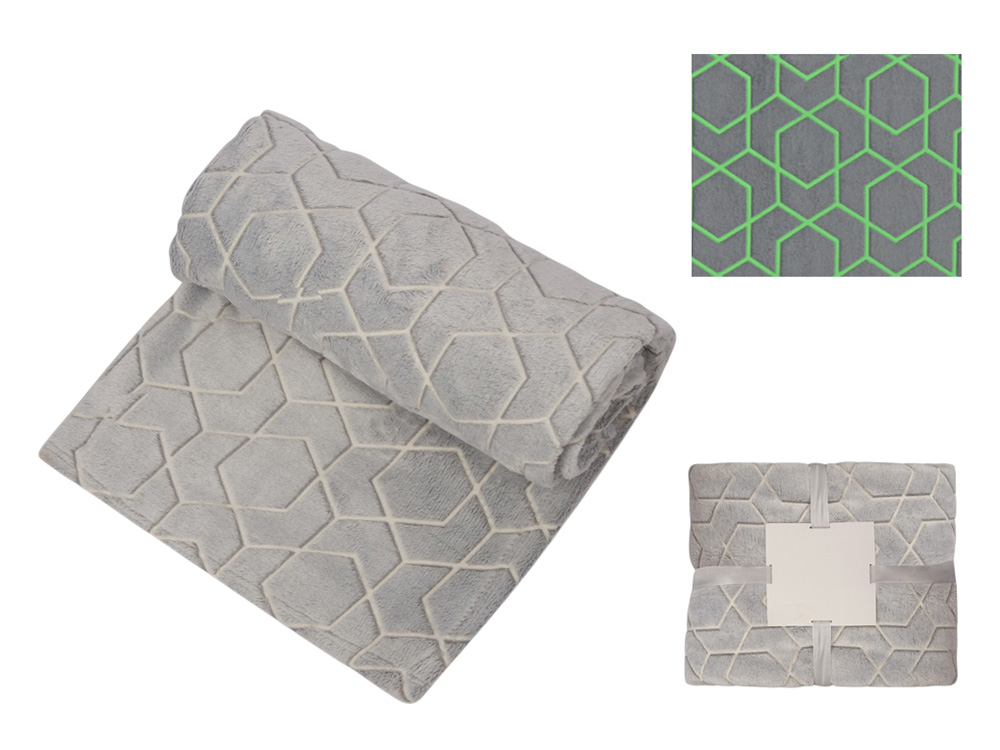 Светящийся в темноте плед Lattice белый