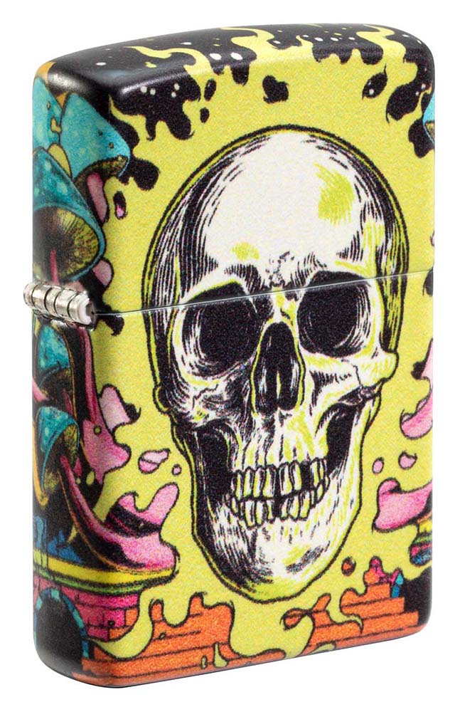 Зажигалка ZIPPO Skull Design с покрытием Glow In The Dark Green ,48640