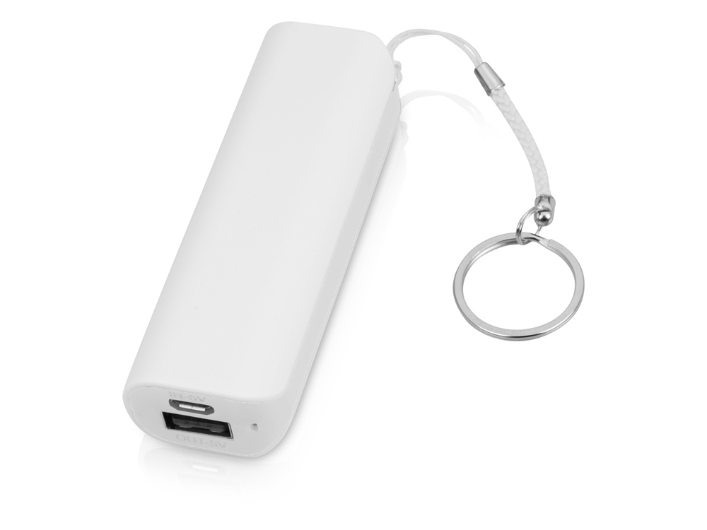 Портативное зарядное устройство (power bank) Basis, 2000 mAh, белый/фиолетовый