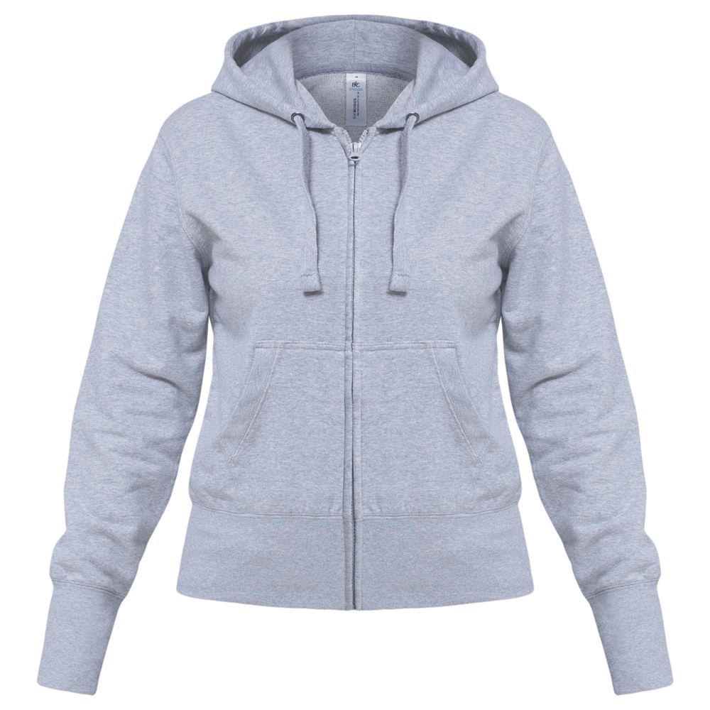 Толстовка женская Hooded Full Zip серый меланж