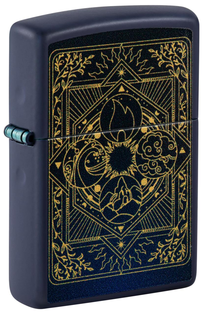 Зажигалка ZIPPO Elements Design с покрытием Navy Matte ,48958