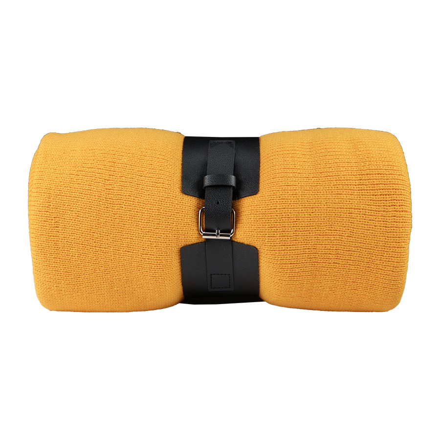 Плед Belt; белый; 130 х 180 см; 100% акрил, с поясом