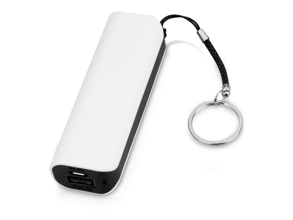 Портативное зарядное устройство (power bank) Basis, 2000 mAh, белый/фиолетовый