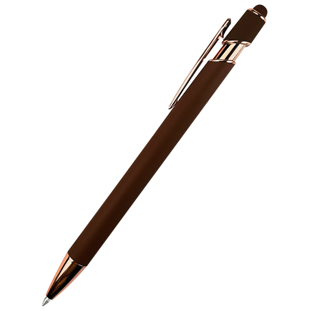 Ручка металлическая Brina софт-тач, бронза