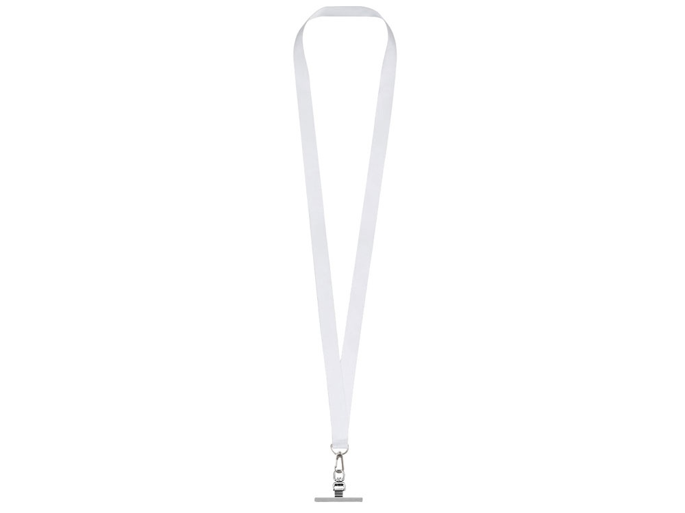 Ланъярд 2 см под сублимацию с трендовым карабином и узким держателем для телефона из ПЭ, серебристый