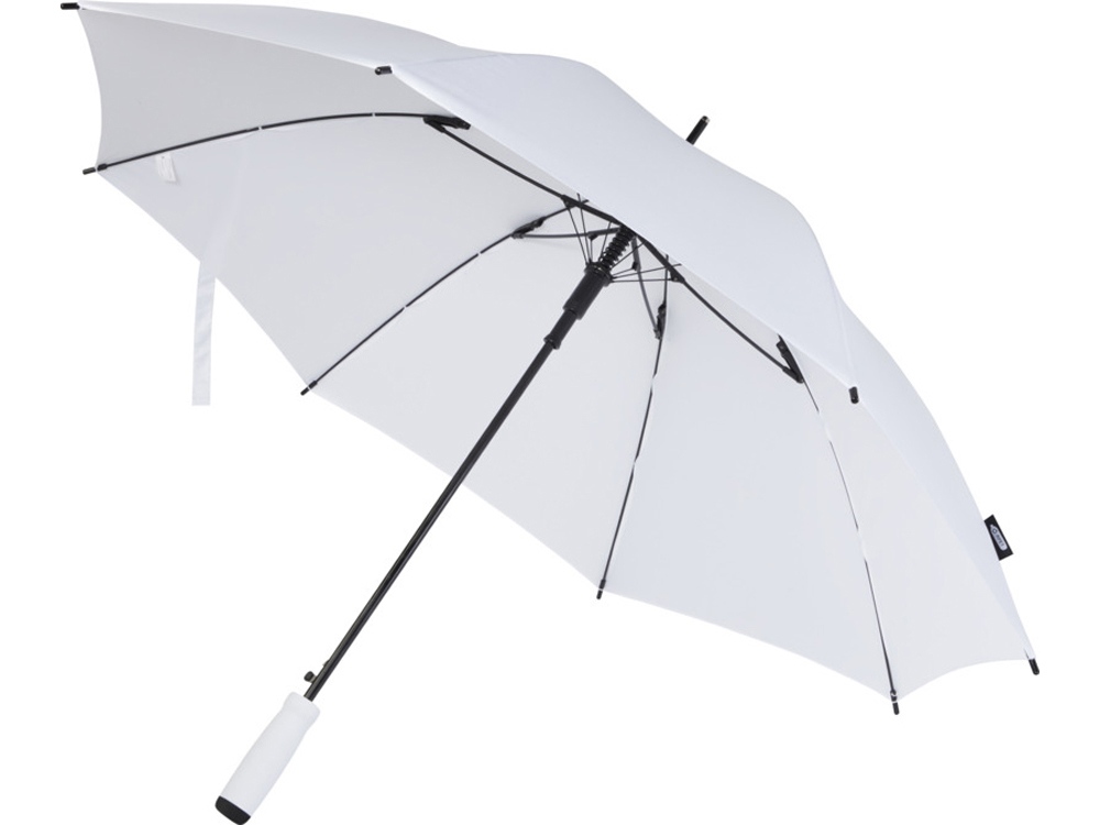Зонт трость 23 Niel из переработанного ПЭТ-пластика, полуавтомат - Черный