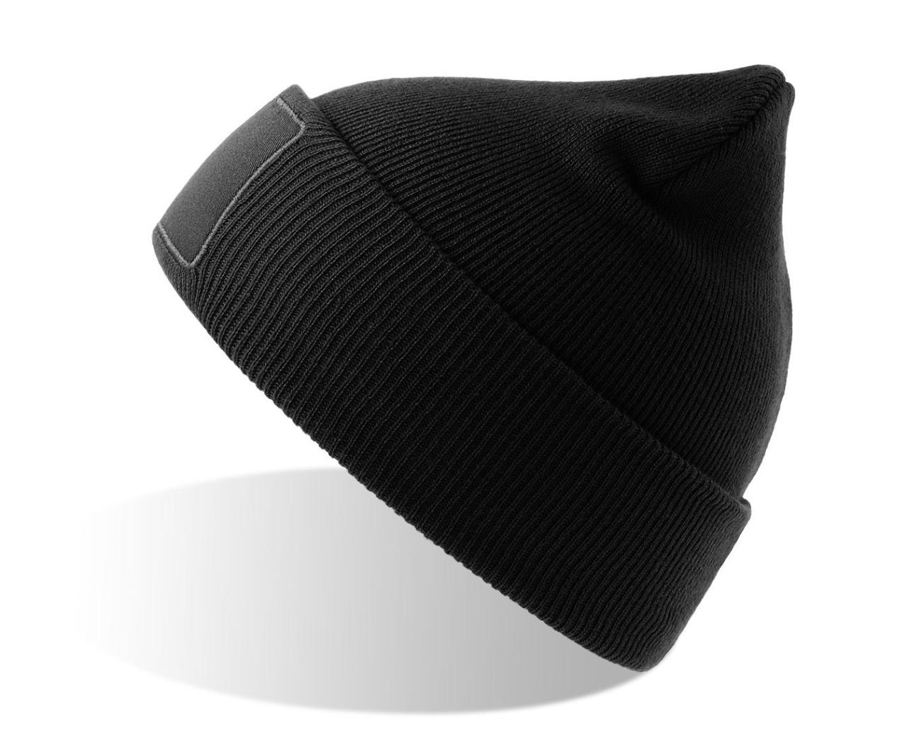 Шапка вязаная двойная Wind-S с патчем