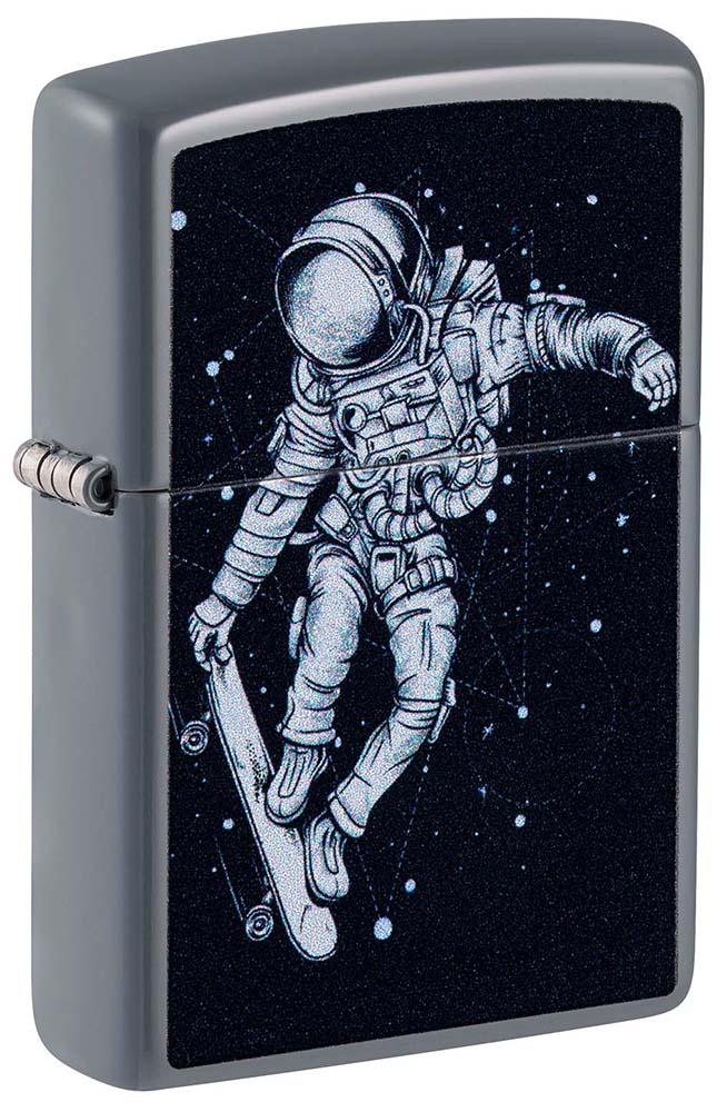 Зажигалка ZIPPO Skateboarding Astronaut с покрытием Flat Grey ,48644