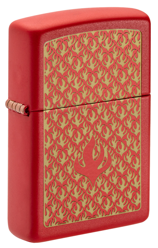 Зажигалка ZIPPO Flame Pattern с покрытием Red Matte ,49573