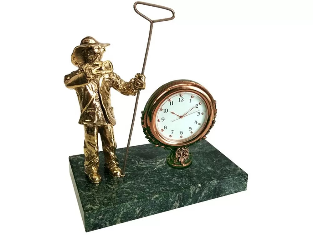 Настольный прибор &quot;Металлург&quot;, золотистый/зеленый