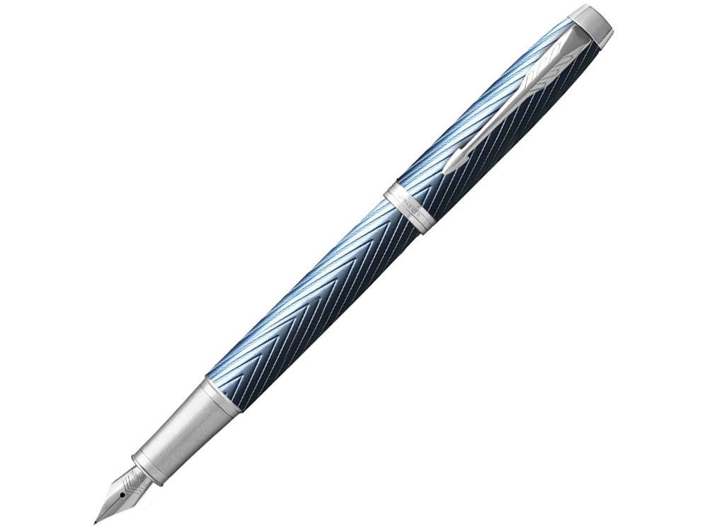 Перьевая ручка Parker IM Premium Warm Silver (grey) GT, перо: F, цвет чернил: blue, в подарочной упаковке.