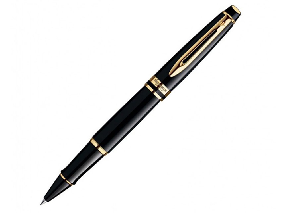 Ручка-роллер Waterman Expert 3, цвет: Stainless Steel GT, стержень: Fblk