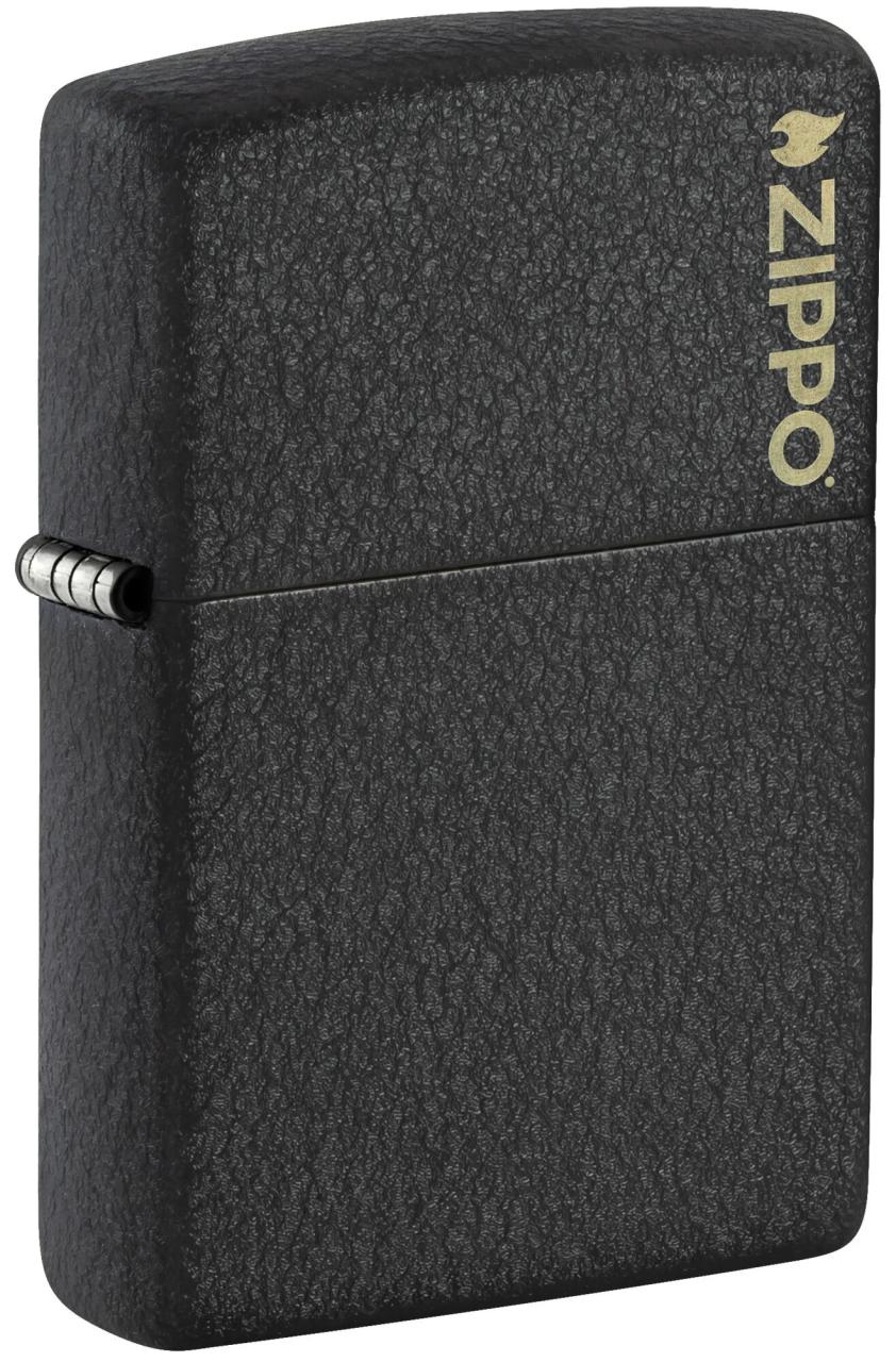 Зажигалка ZIPPO Logo с покрытием Black Crackle™ ,236ZL