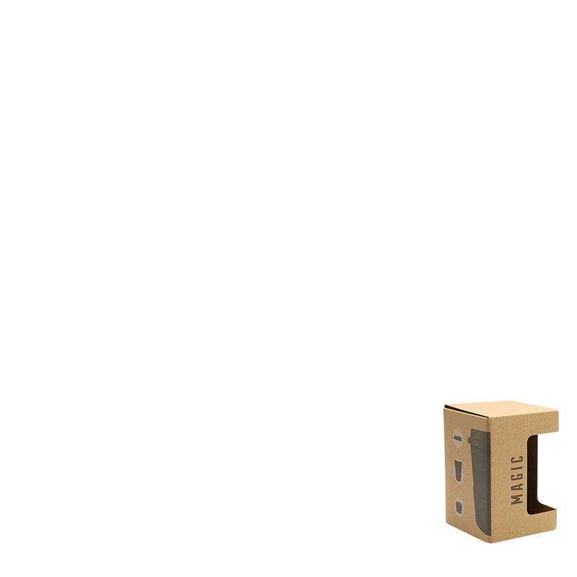 Коробка для кружки Magicс окном, коричневый