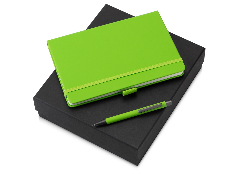 Подарочный набор Vision Pro soft-touch с ручкой и блокнотом А5, синий