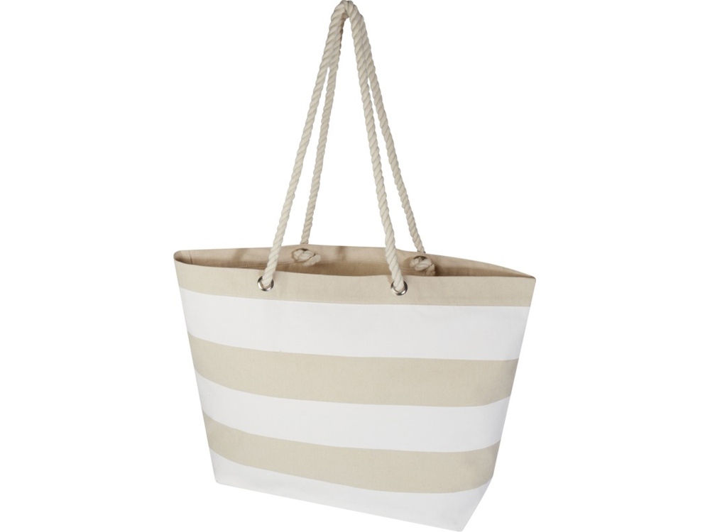 Florida пляжная эко-сумка из переработанного материала, сертифицированного по стандарту GRS, плотностью 270 г/м² 18L - сплошной черный / сплошной черный