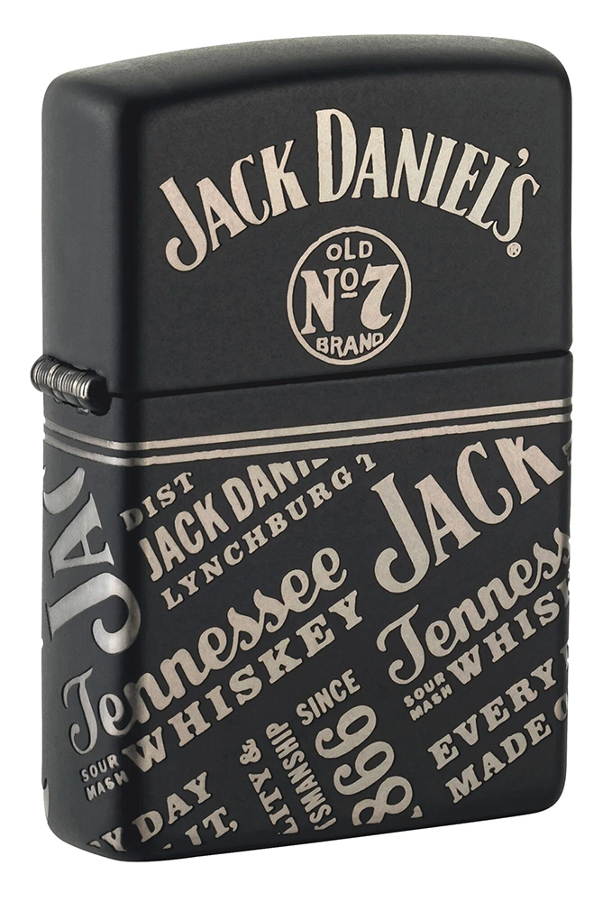 Зажигалка ZIPPO Jack Daniel's с покрытием Black Matte ,46279