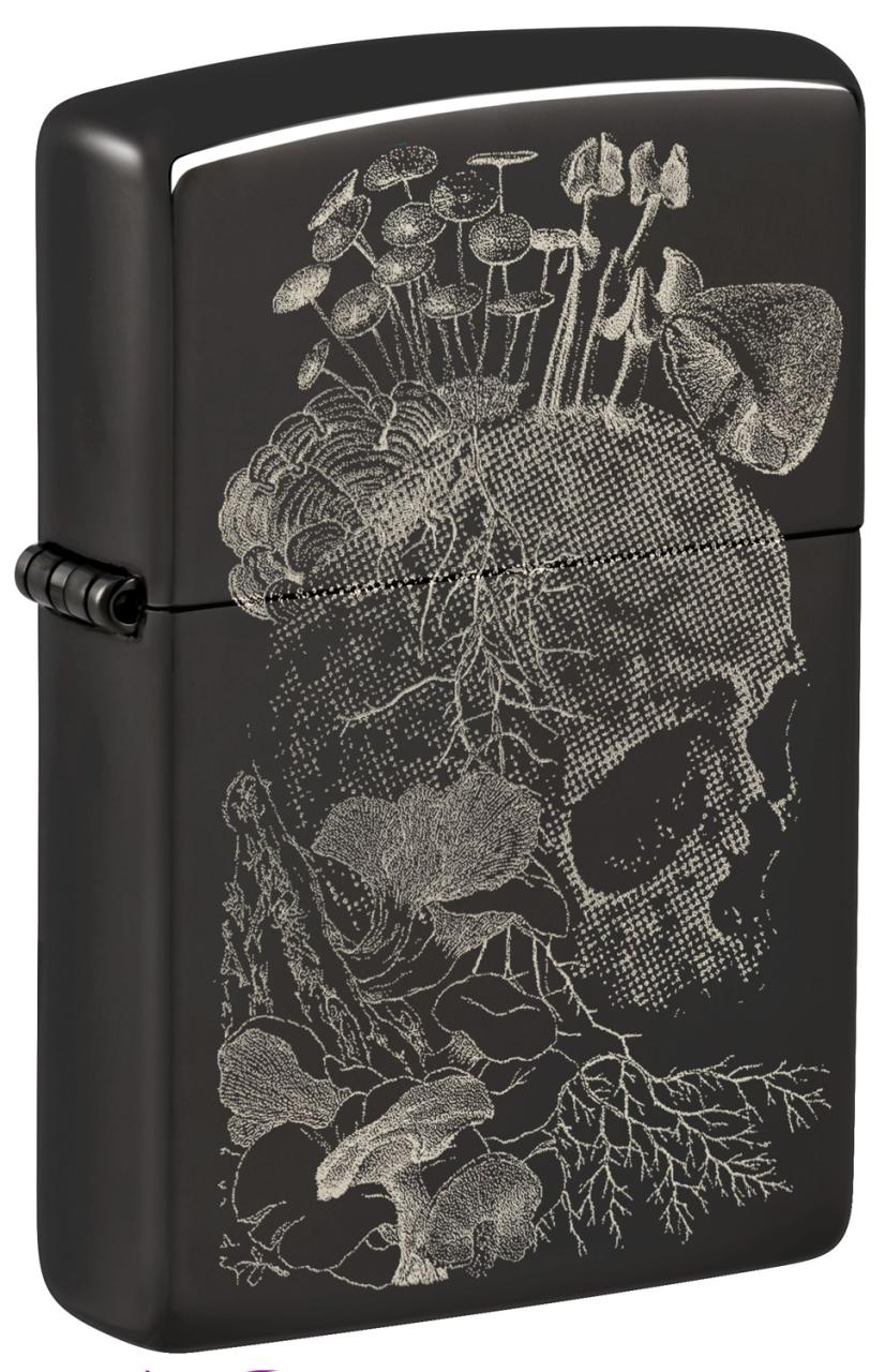 Зажигалка ZIPPO Skull с покрытием High Polish Black ,48590