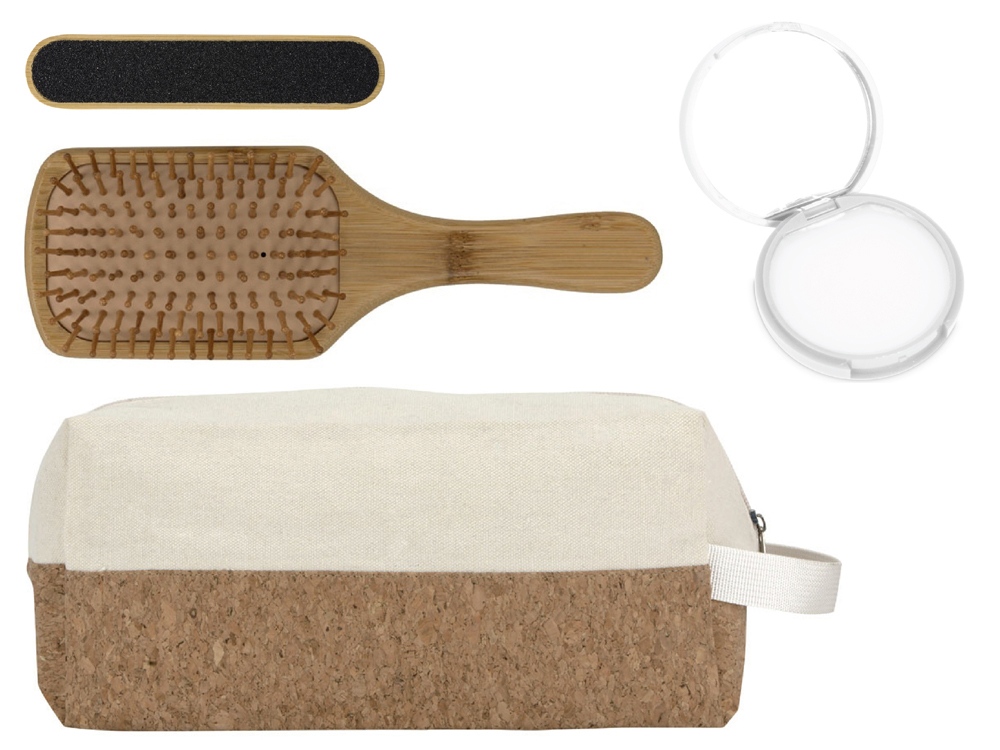 Подарочный набор с пилкой, бальзамом и расческой, черный