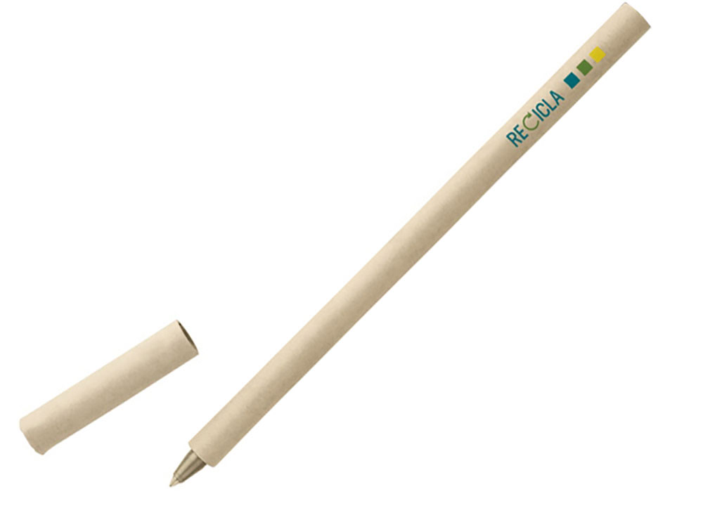 RECICLA. Шариковая ручка из крафт-бумаги, Натуральный светлый