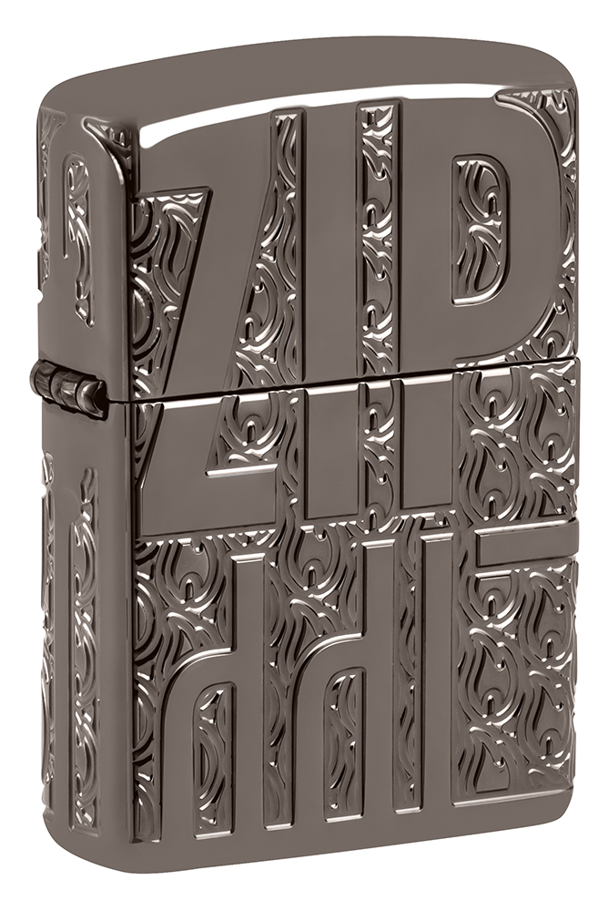 Зажигалка ZIPPO Reverse Carve с покрытием Black Ice® ,46312