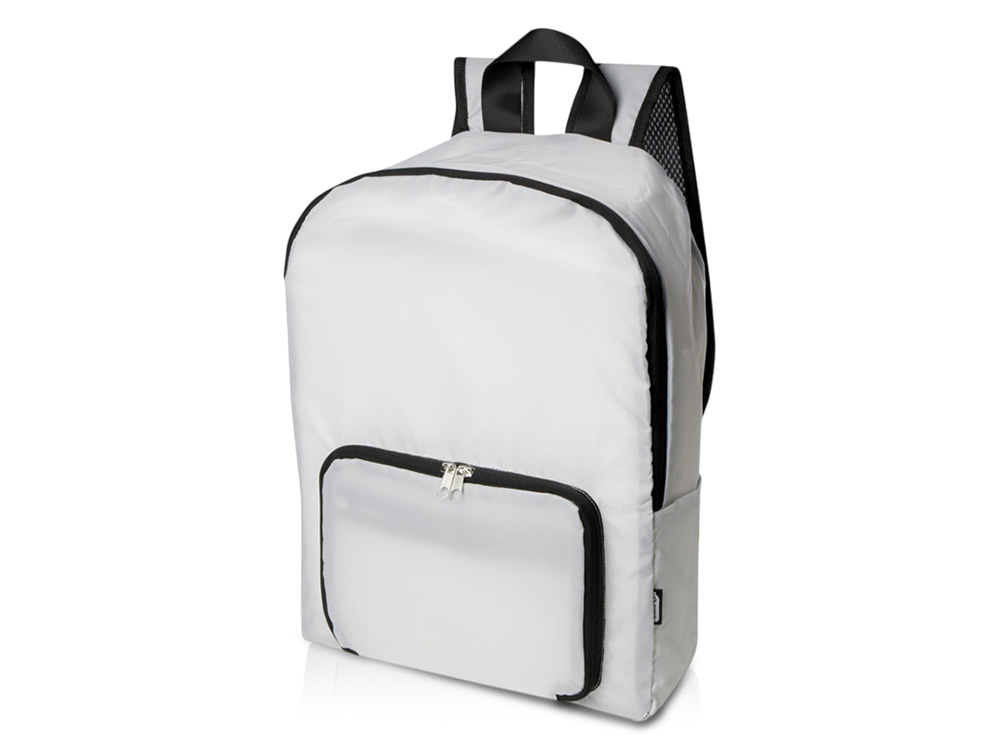 Складной рюкзак EcoFold объемом 15 л из переработанного ПЭТ-пластика - сплошной черный