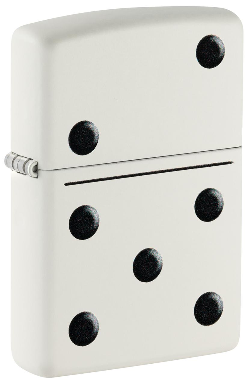 Зажигалка ZIPPO Domino Design с покрытием White Matte ,46159