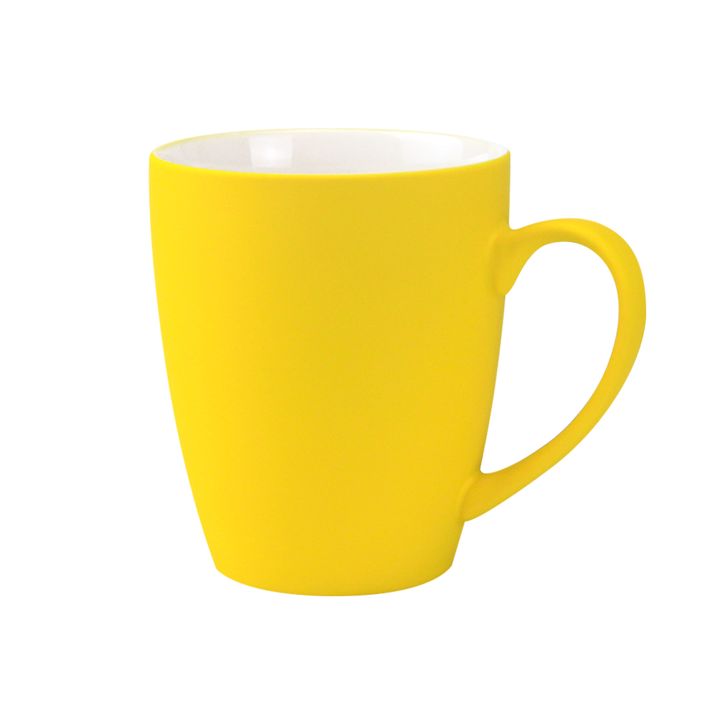 Кружка Elegante, софт-тач, 350мл, оранжевая-S