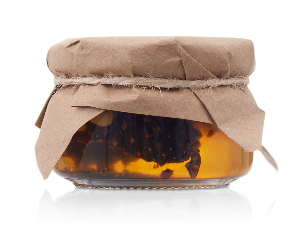 Мед с сосновой шишкой и кедровым орехом 250 гр.