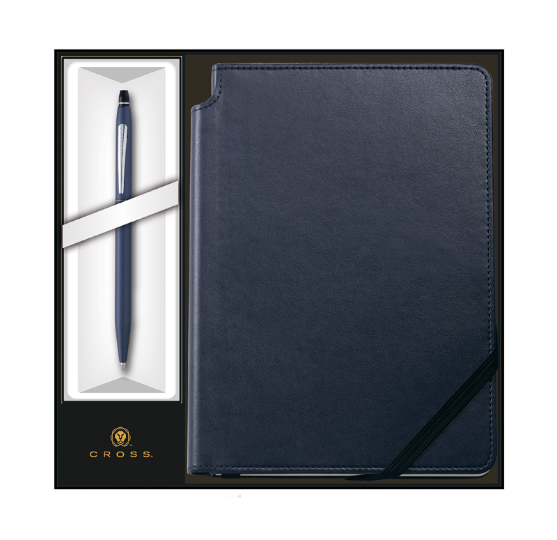 Набор: Шариковая ручка Cross Click Midnight Blue и Записная книжка Cross Journal Midnight Blue ,AT0622-121/2M