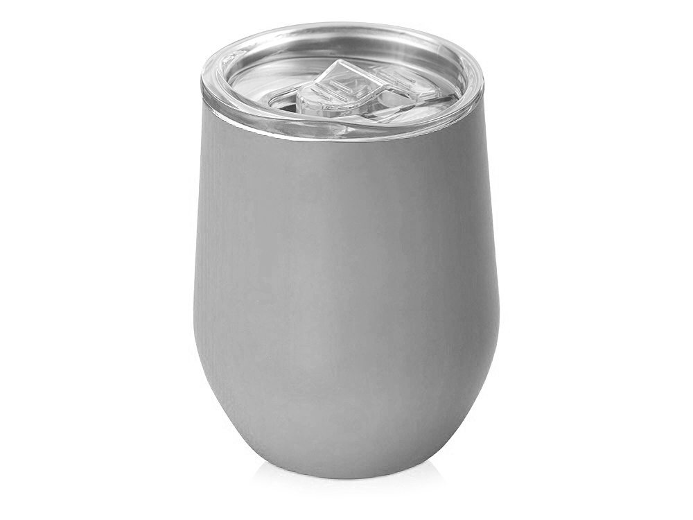 Вакуумная термокружка Sense, непротекаемая крышка, крафтовая упаковка, темно-серый (gun)