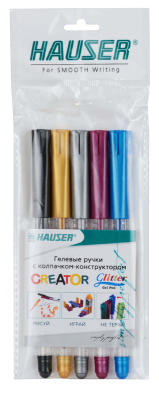 Набор: Гелевая ручка Hauser Creator Glitter Gel ,H6114SET