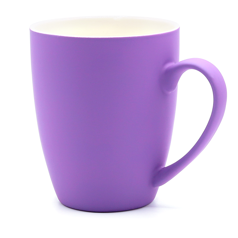 Кружка Elegante, софт-тач, 350мл, красная-S