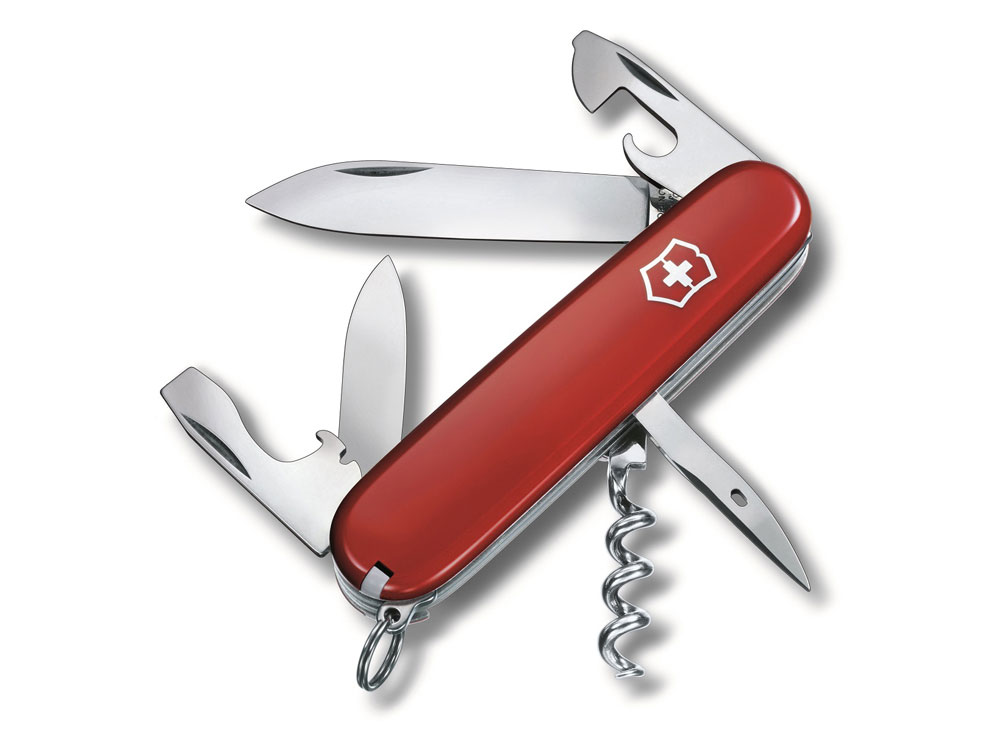 Нож перочинный VICTORINOX Spartan, 91 мм, 12 функций, полупрозрачный серебристый