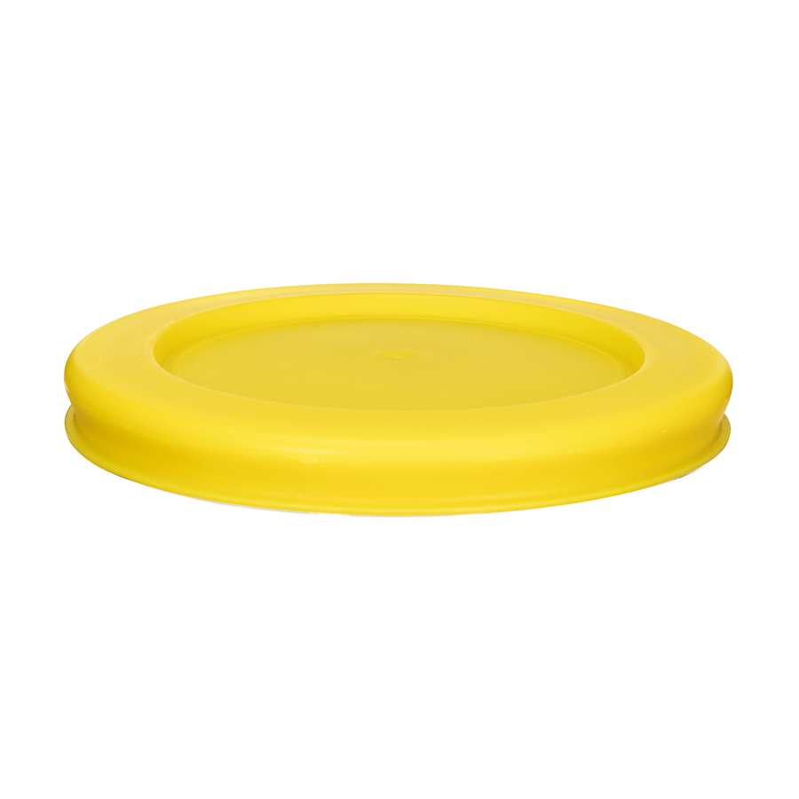 Крышка для стеклянного контейнера круглая, желтая