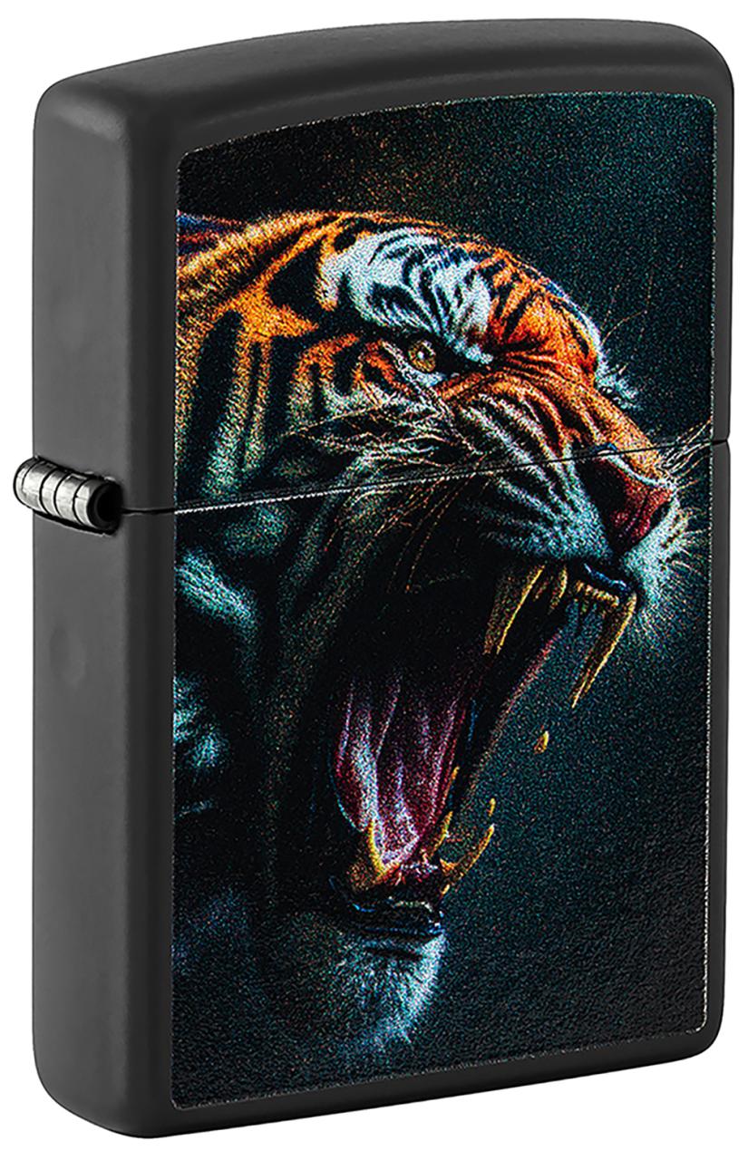 Зажигалка ZIPPO Tiger Roar Design с покрытием Black Matte ,46241