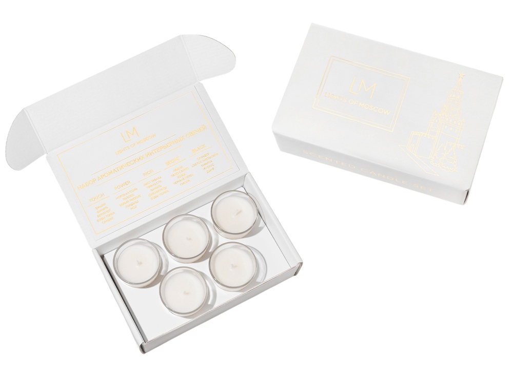 Набор ароматических свечей, 5*50 мл (без лого LM)