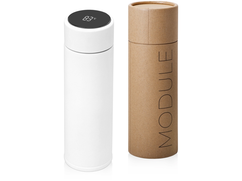 Термос с индикатором температуры Module, тубус, 360 мл, черный