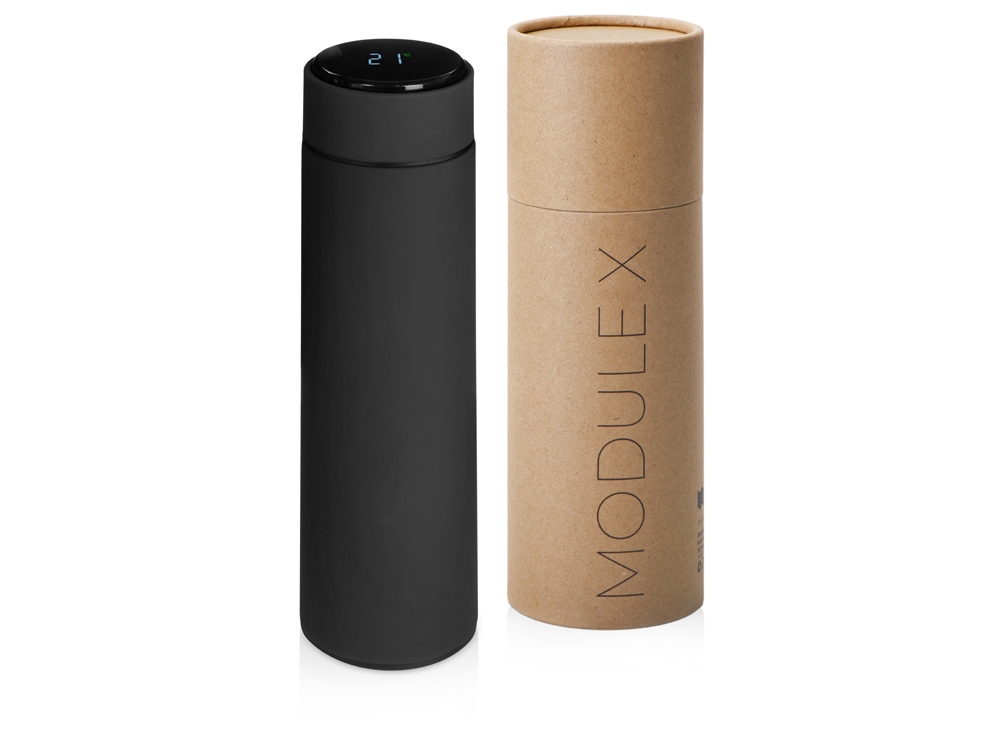 Вакуумный термос Module X с индикатором температуры, 500 мл, тубус, бежевый