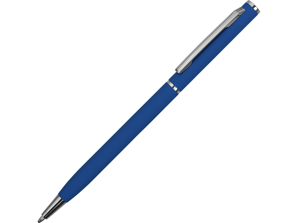Ручка металлическая шариковая Атриум с покрытием софт-тач, бирюзовый