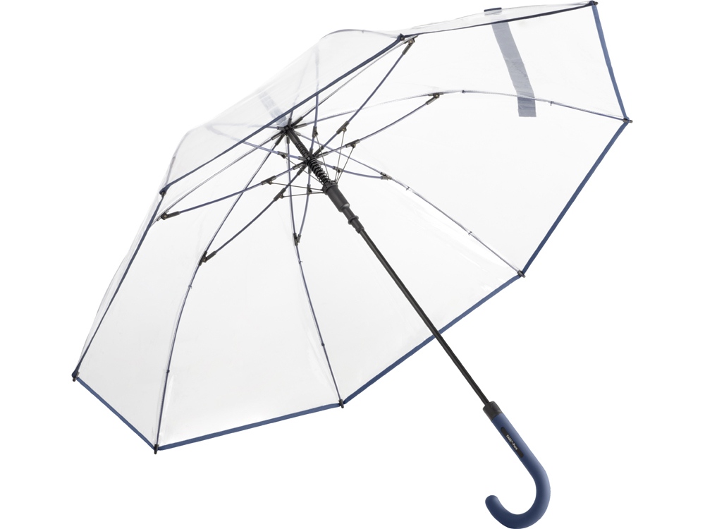 Зонт-трость 7112 Pure с прозрачным куполом, полуавтомат, прозрачный/белый