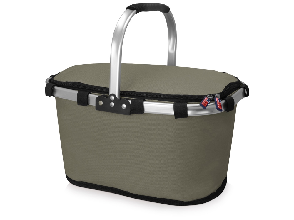 Изотермическая сумка-холодильник FROST складная с алюминиевой рамой, красный (Р)