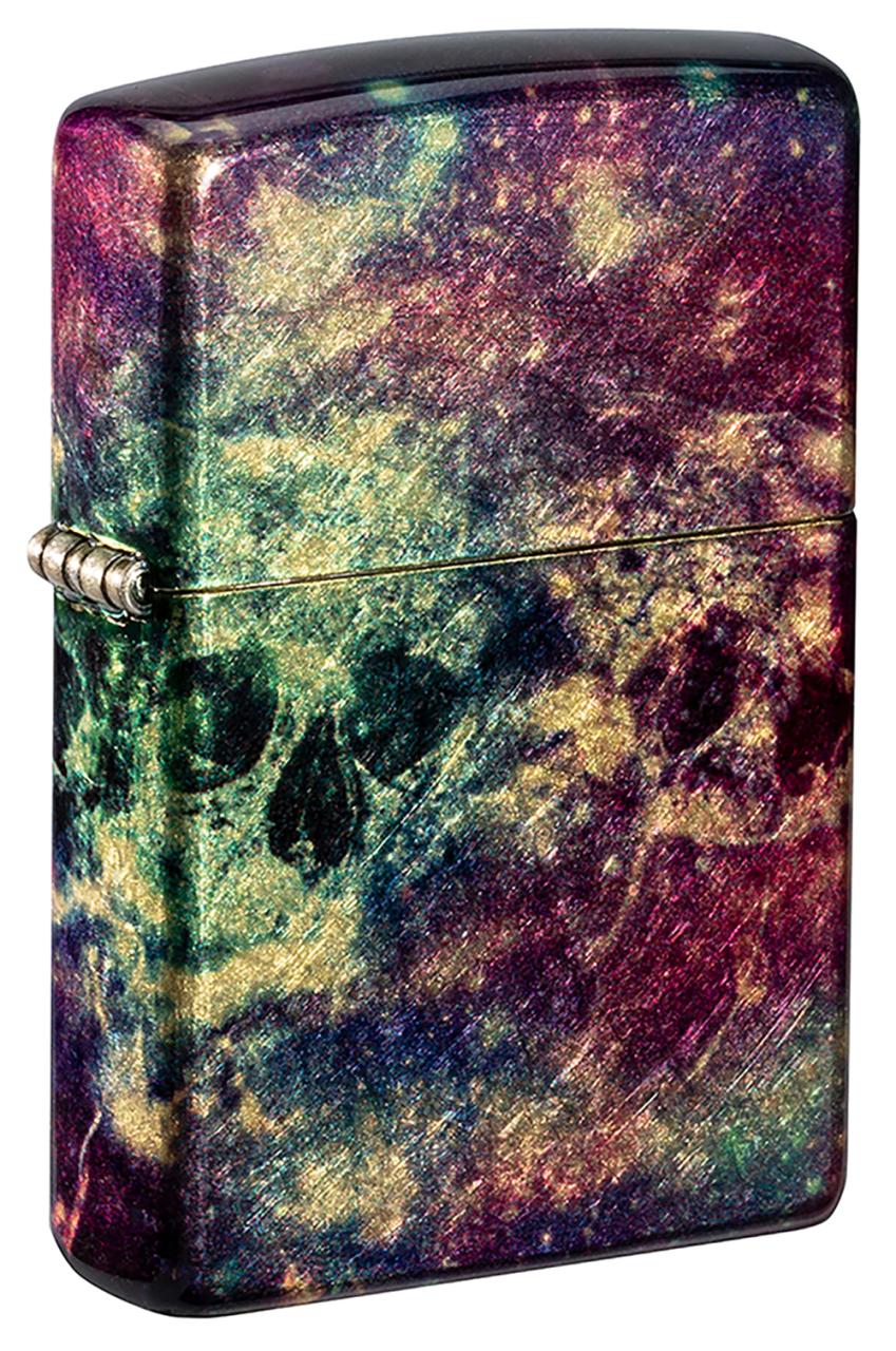 Зажигалка ZIPPO Galaxy Skull с покрытием 540 Tumbled Brass ,46147